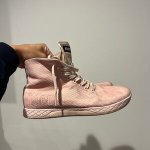 NOBULL Women's Pink Camo High-Top Trainers